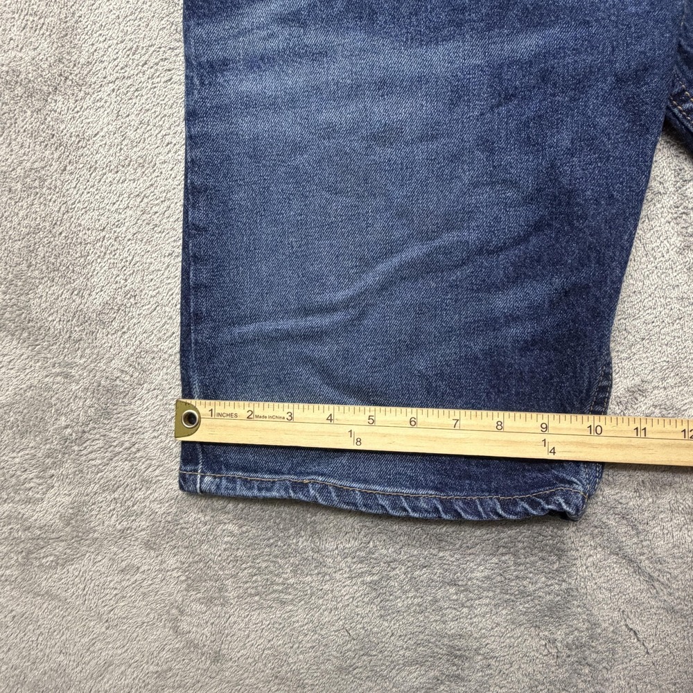 Levi's 569 Denim‎ Shorts Mens Measured 33x12 Blue Loose 5 Pocket Zip Fly Stretch - Picture 3 of 9
